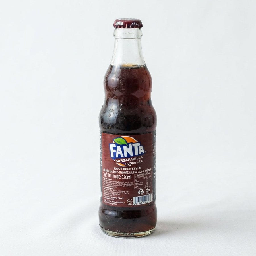 Fanta SARSAPARILLA (Root Beer)STYLE Product Of Vietnam — front of pack at Exotic Snaxx Chicago