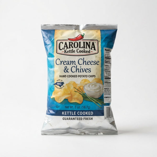 Carolina Kettle Cooked Cream Cheese & Chives Potato Chips 2oz