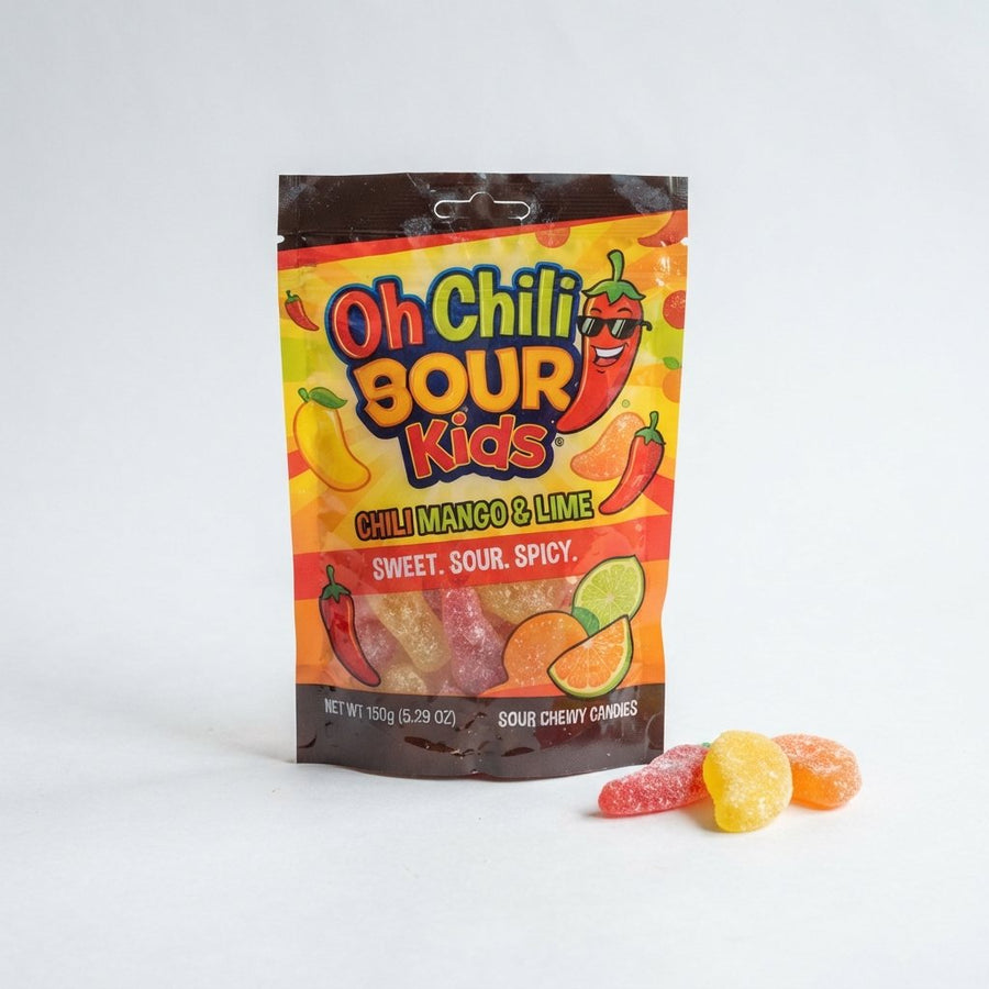 Oh Chili Sour Kids — front of pack at Exotic Snaxx Chicago