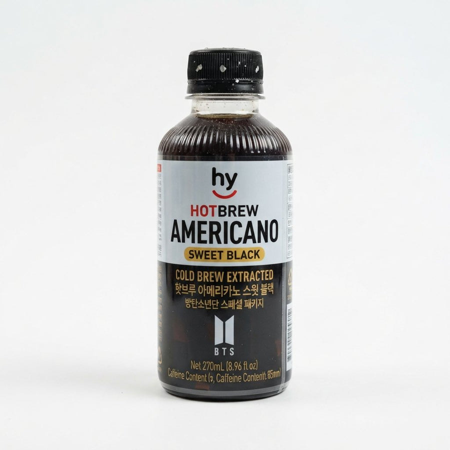 Hy Hotbrew Americano Sweet Black (BTS Edition) — front of pack at Exotic Snaxx Chicago