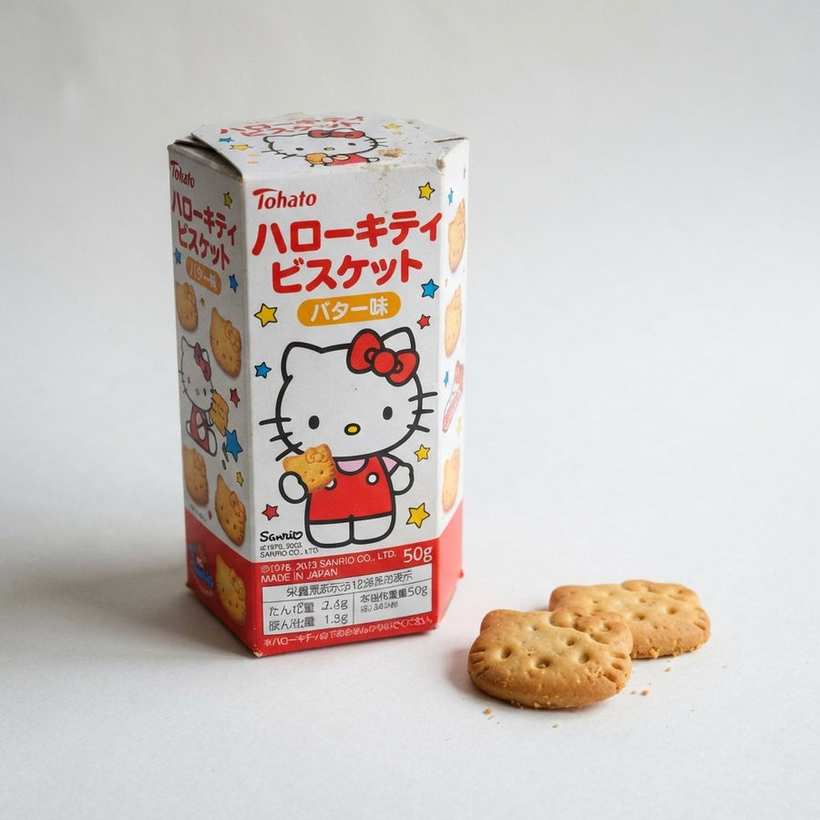 Hello Kitty Biscuit (Japan) — front of pack at Exotic Snaxx Chicago