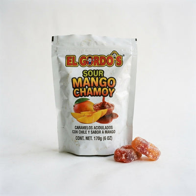 El Gordo`s Sour Mango Chamoy — mild heat tier snack at Exotic Snaxx Chicago