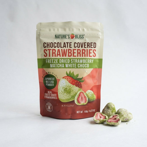 Chocolate Covered Strawberries Freeze Dried Strawberry Matcha White Choco