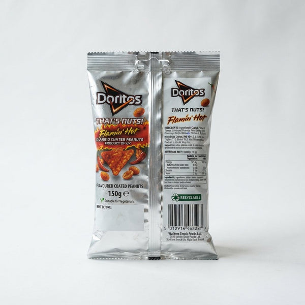 That’s Nuts Doritos Flamin’ Hot Sharing Coated Peanuts Product of UK