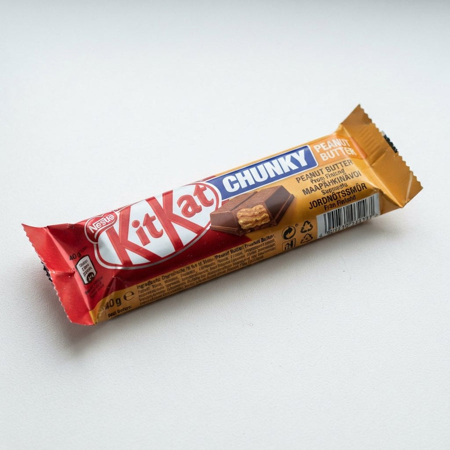Kit Kat Chunky Peanut Butter From Finland — front of pack at Exotic Snaxx Chicago