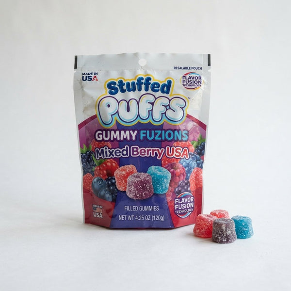 Stuffed Puffs Gummy Fuzions Mixed Berry USA