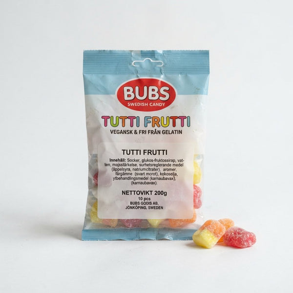BUBS SWEDISH CANDY TUTTI FRUTTI