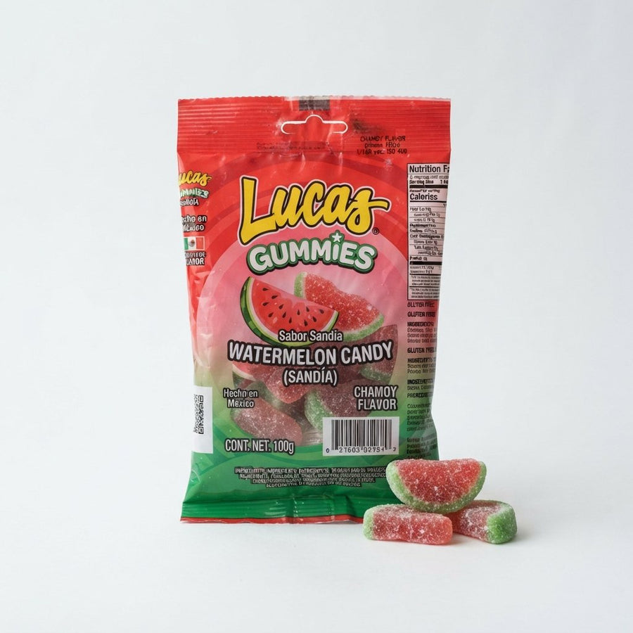 Lucas Gummies Watermelon Candy — front of pack at Exotic Snaxx Chicago