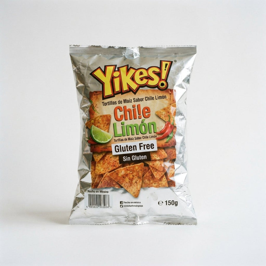 Yikes Chi!e Limon Corn Tortillas Gluten Free — front of pack at Exotic Snaxx Chicago