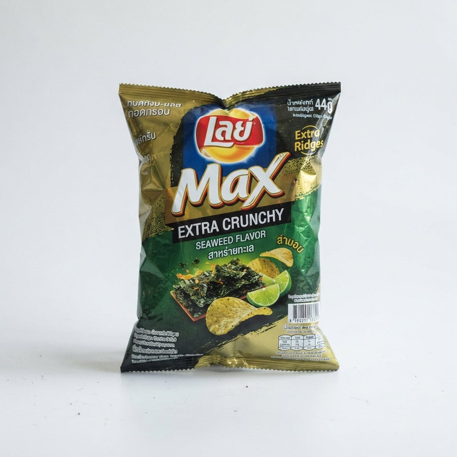 Lays Max Extra Crunchy Seaweed (Thailand) — front of pack at Exotic Snaxx Chicago