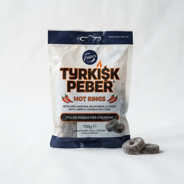 Fazer Tyrkisk Peber Hot Rings Candy 1 Pack Finland Helsinki