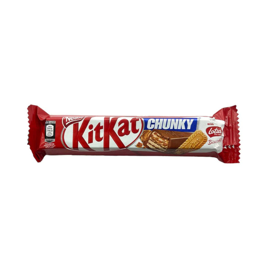 Kit Kat Chunky w/ Lotus Biscoff (996g) Dubai (24ct) — front of pack at Exotic Snaxx Chicago