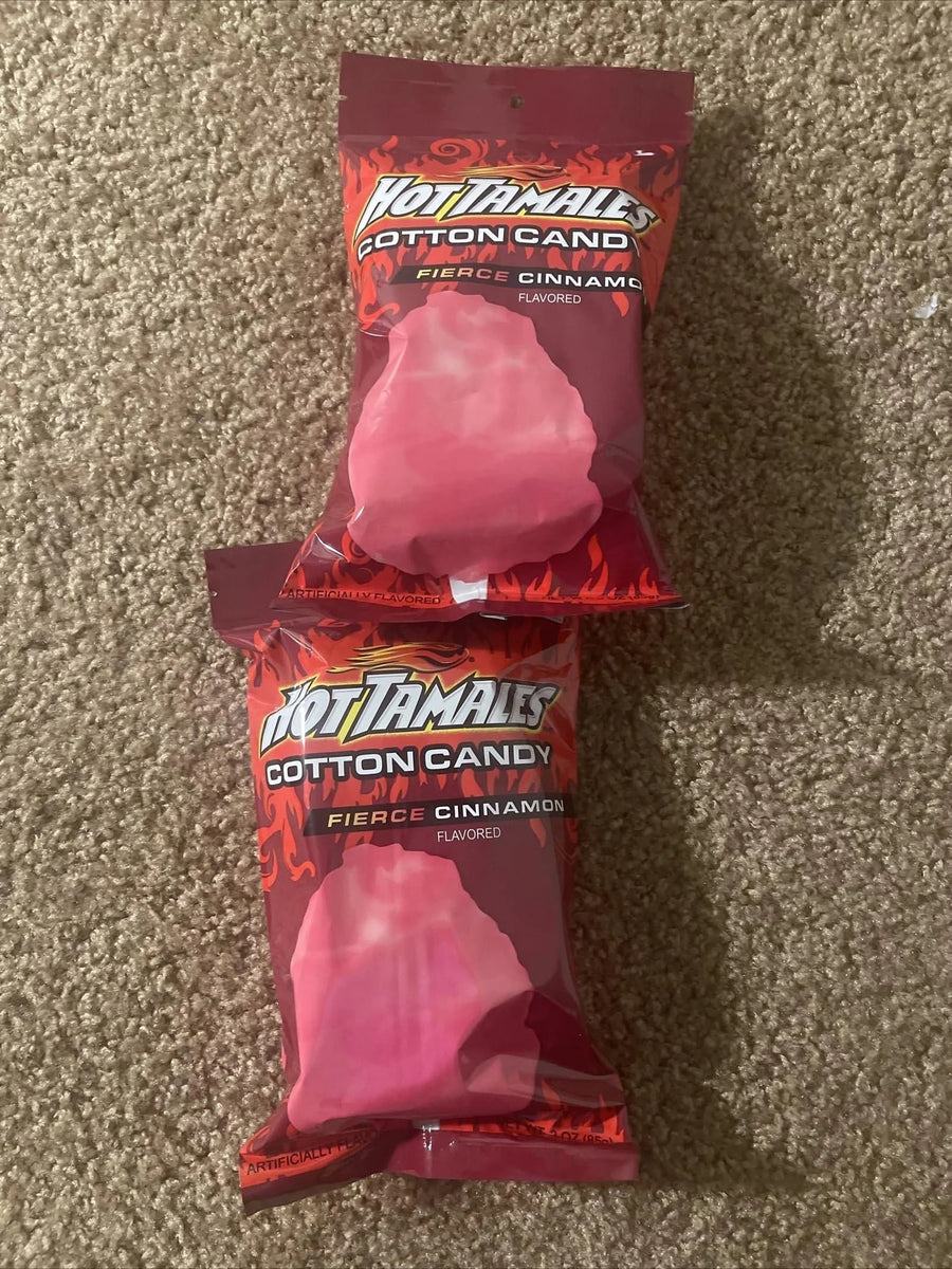 Hot Tamales Fierce Cinnamon Cotton Candy — front of pack at Exotic Snaxx Chicago