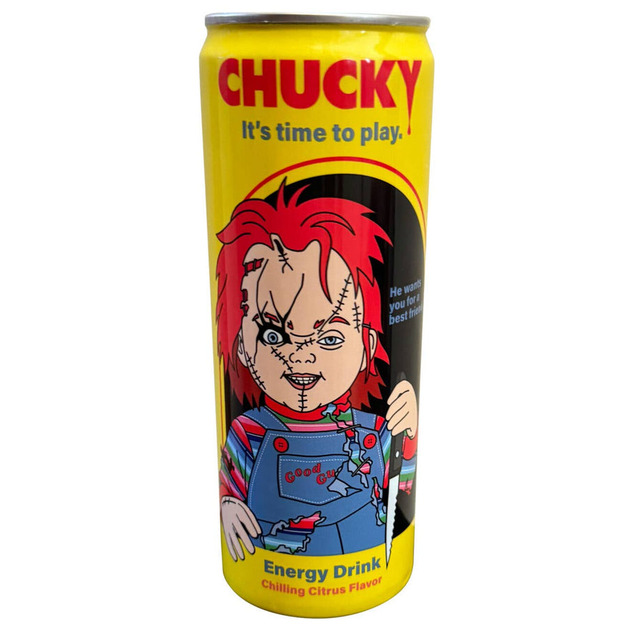 Chucky It's time to play, Chilling Citrus Energy Drink — front of pack at Exotic Snaxx Chicago