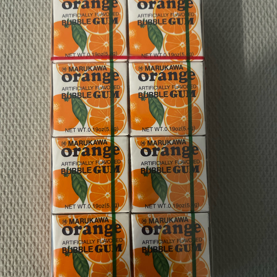 Marukawa Orange Bubble Gum (Japan) — front of pack at Exotic Snaxx Chicago