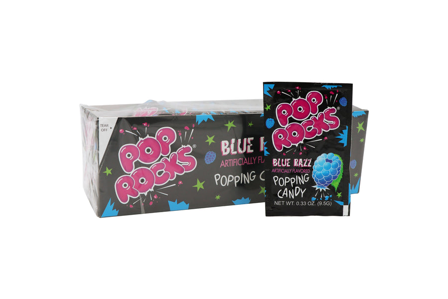 Pop Rocks, Blue Razz, 0.33oz (Spain) — front of pack at Exotic Snaxx Chicago