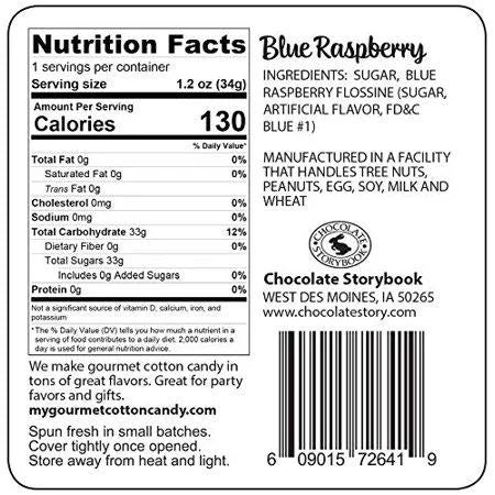 Blue Raspberry Gourmet Flavored Cotton Candy