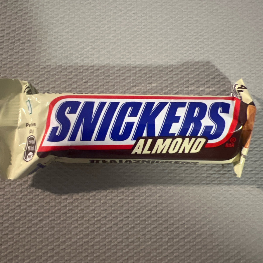 Snickers Peanut and Almond Chocolates — front of pack at Exotic Snaxx Chicago