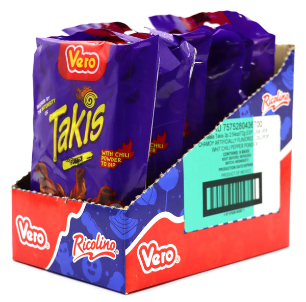 Takis Fuego 3pk Lollipop w/Chilli Pepper Powder Chamoy
