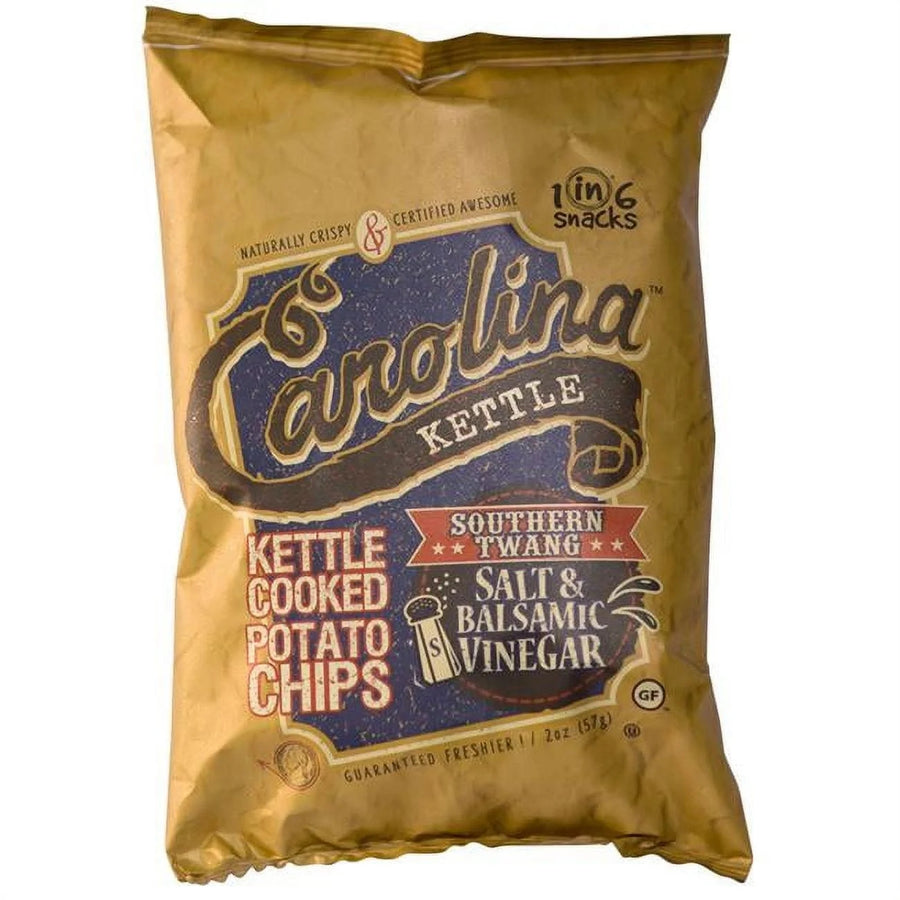 Carolina Salt & Balsamic Vinegar Potato Chips — front of pack at Exotic Snaxx Chicago