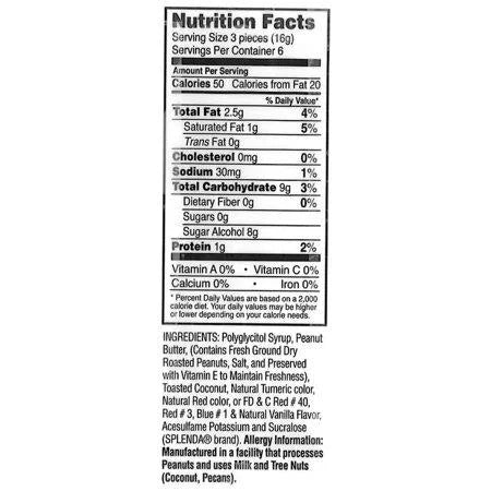 Atkinson S Sugar-Free Chick-o-Stick Peanut Butter & Toasted Coconut Candy