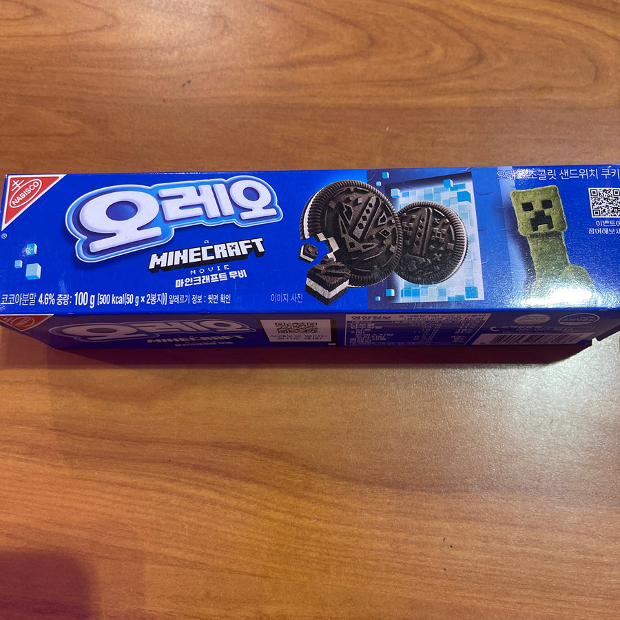 Oreo Minecraft Limited Edition – Chocolate Sandwich Cookies — front of pack at Exotic Snaxx Chicago