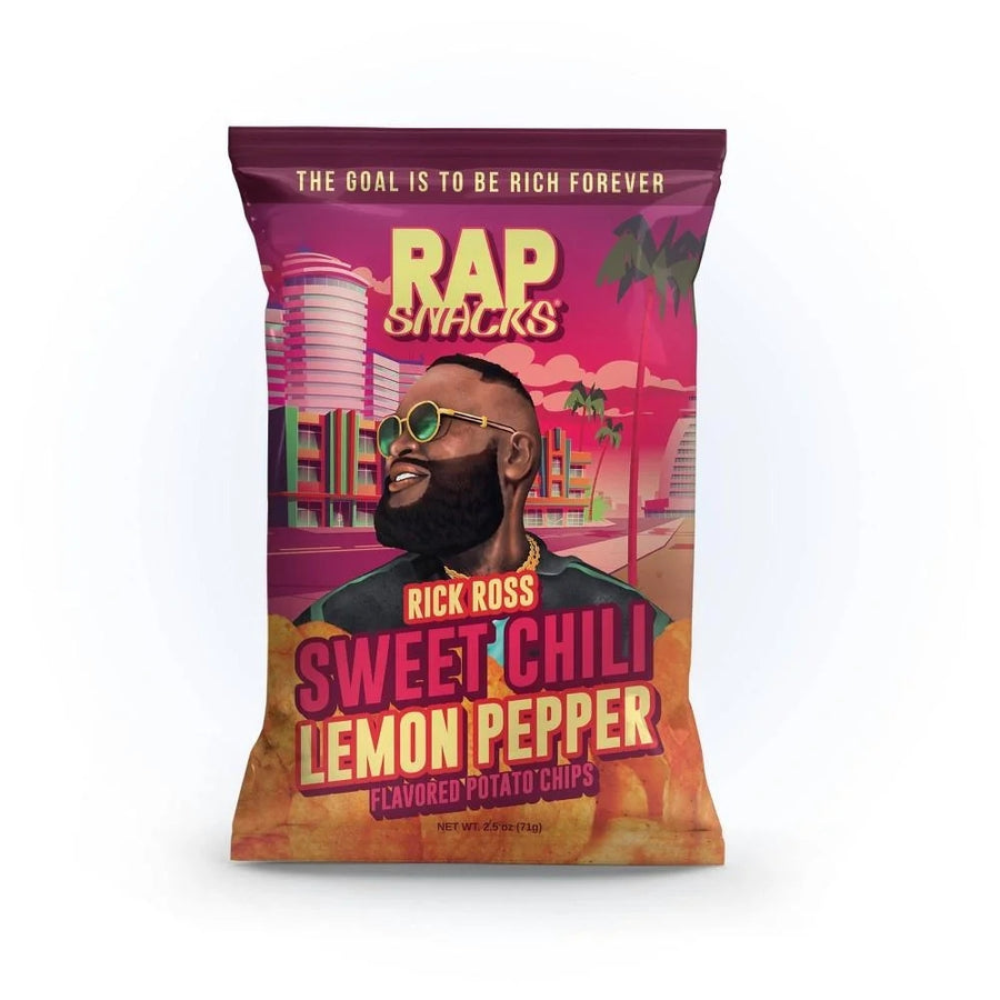 Rap Snacks Sweet Chili Lemon Pepper Potato Chips 71 g — front of pack at Exotic Snaxx Chicago
