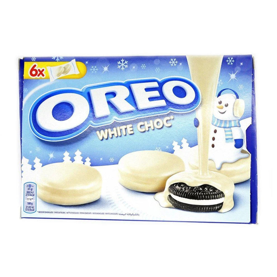 White Chocolate Fudge Covered Oreo Cookies  Spain — front of pack at Exotic Snaxx Chicago