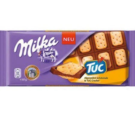 Milka & Tuc Chocolate Germany — front of pack at Exotic Snaxx Chicago