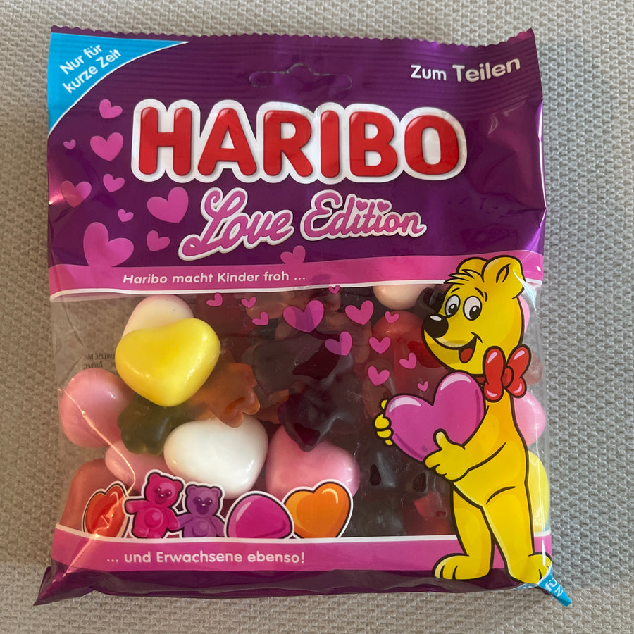 Haribo Love Edition (Germany) — front of pack at Exotic Snaxx Chicago
