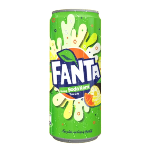 LIMITED EDITION Fanta Cream Soda Mixed Exotic Drink VIETNAM — front of pack at Exotic Snaxx Chicago