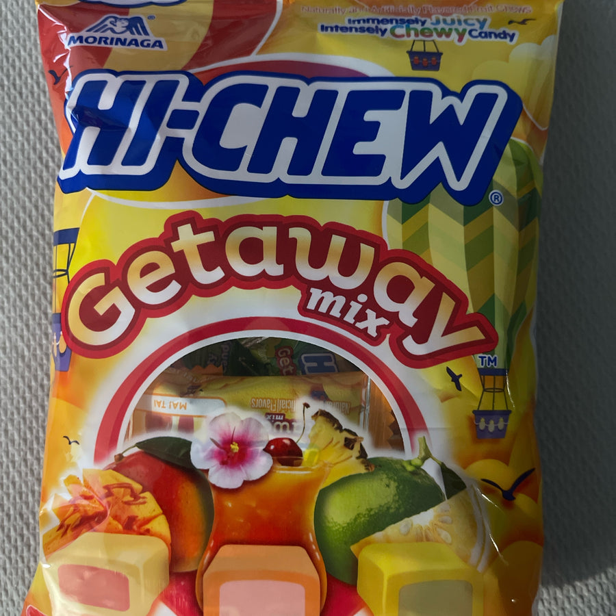 Hi-Chew Getaway Mix (Japan/USA) — front of pack at Exotic Snaxx Chicago