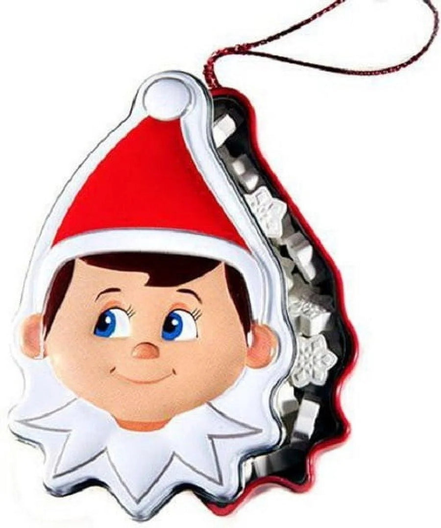 Shelf Elf Snowy Day Sweets Vanilla Flavored Snowflake Candy in Metal Ornament Tin — front of pack at Exotic Snaxx Chicago