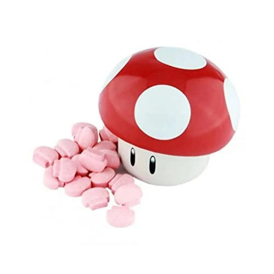Mario Bros Mushroom Sours Display /Green Apple Pound — front of pack at Exotic Snaxx Chicago