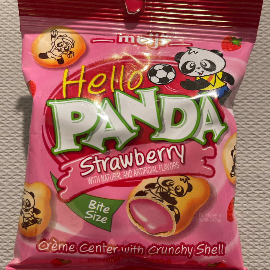 Hello Panda Strawberry (USA) — front of pack at Exotic Snaxx Chicago