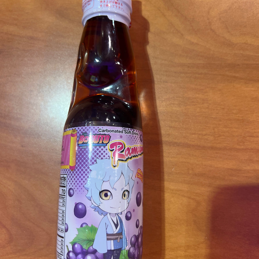 Boruto Grape Ramune — front of pack at Exotic Snaxx Chicago