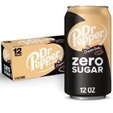 Dr Pepper and Cream Soda Zero Sugar, 12 fl oz Cans — front of pack at Exotic Snaxx Chicago