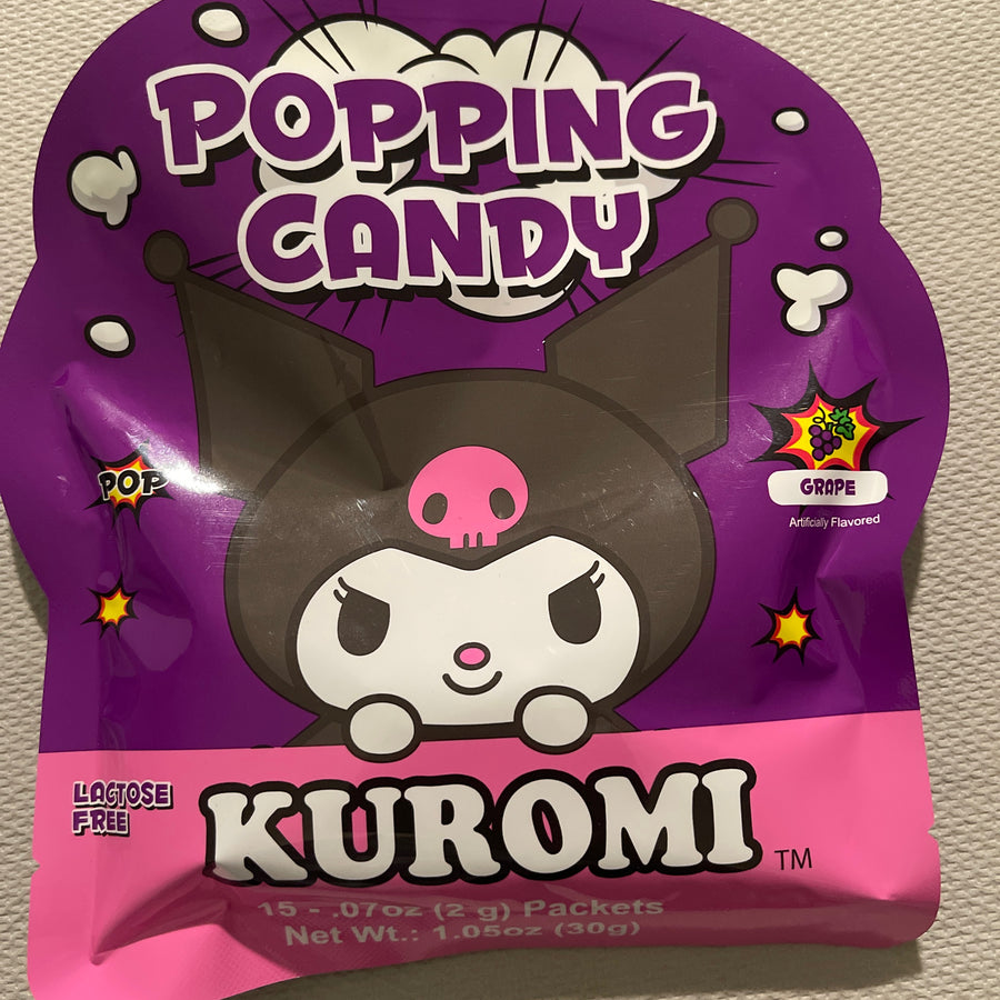 Kuromi Popping Candy (Grape) – Sanrio (China) — front of pack at Exotic Snaxx Chicago