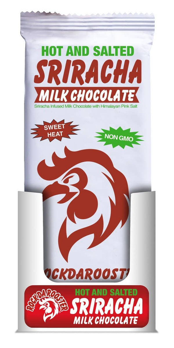 Hot and Salted Sriracha Milk Chocolate Bar, 2.5oz,