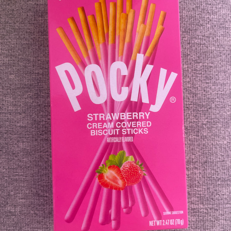 ROCKY STRAWBERRY CREAM COVERED — front of pack at Exotic Snaxx Chicago