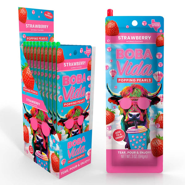 BobaVida Popping Boba -Summer Strawberry,
