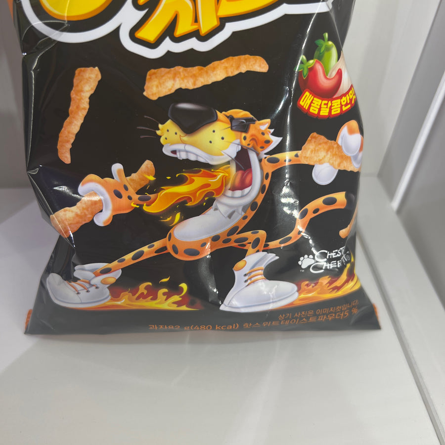 Lotte Cheetos Spicy Flavour  korea — front of pack at Exotic Snaxx Chicago
