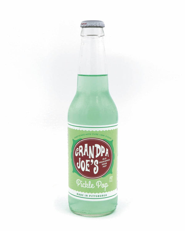 Grandpa Joe's Pickle Soda, 12oz Glass Bottle 12ct