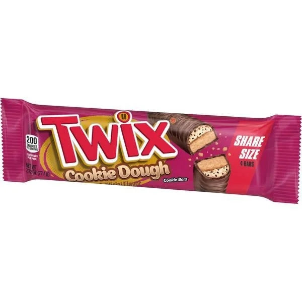 TWIX 2.72 oz Cookie Dough Share Size — front of pack at Exotic Snaxx Chicago