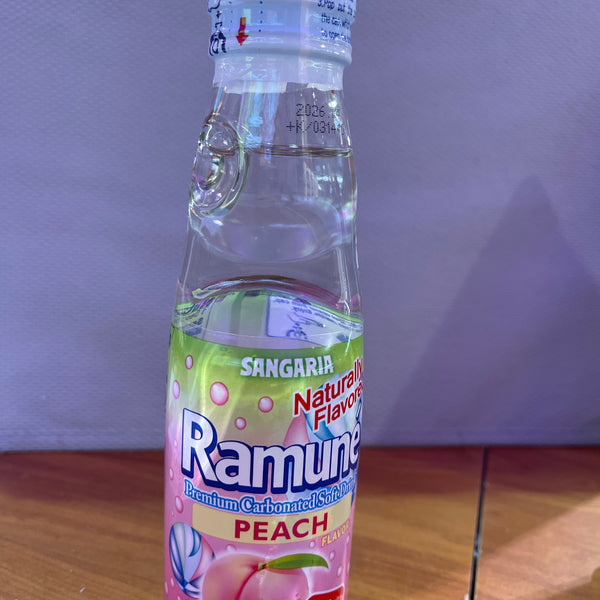 Ramune Soda – Peach 200 mL (Product of Japan)