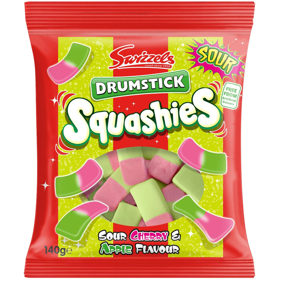 Swizzels Squashies Sweets Sour Cherry Apple — front of pack at Exotic Snaxx Chicago
