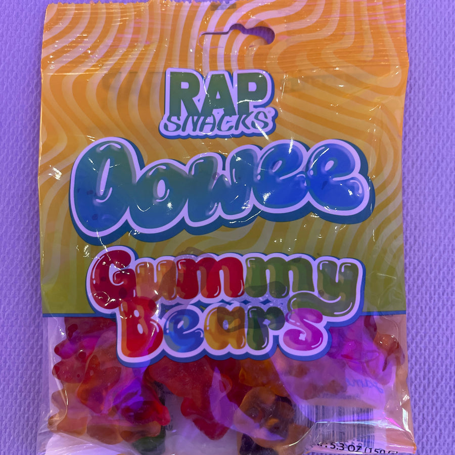 Rap Snacks Oowee Gummy Bears — front of pack at Exotic Snaxx Chicago