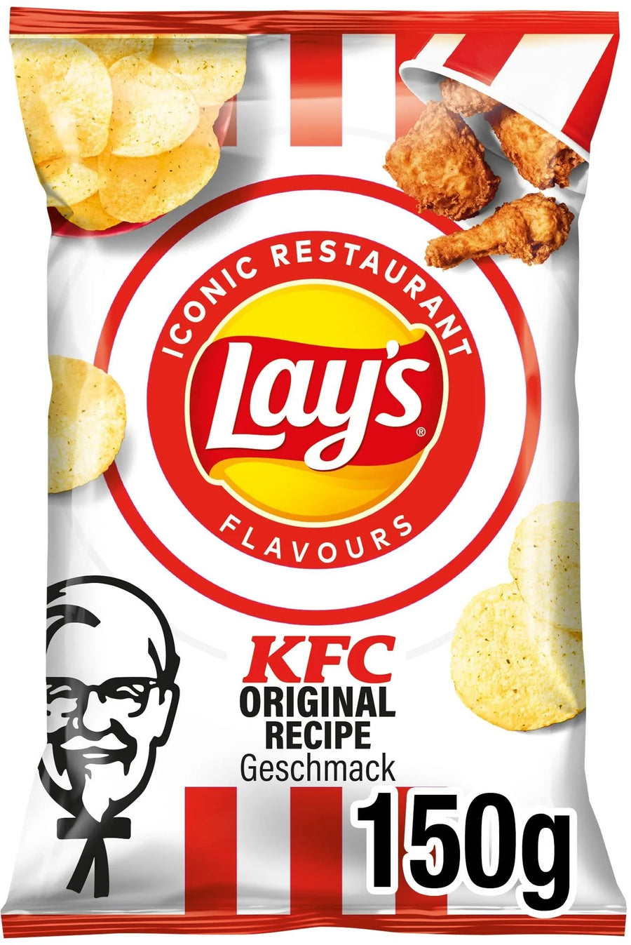 Lay's KFC Kentucky Fried Chicken Product of Germany — front of pack at Exotic Snaxx Chicago