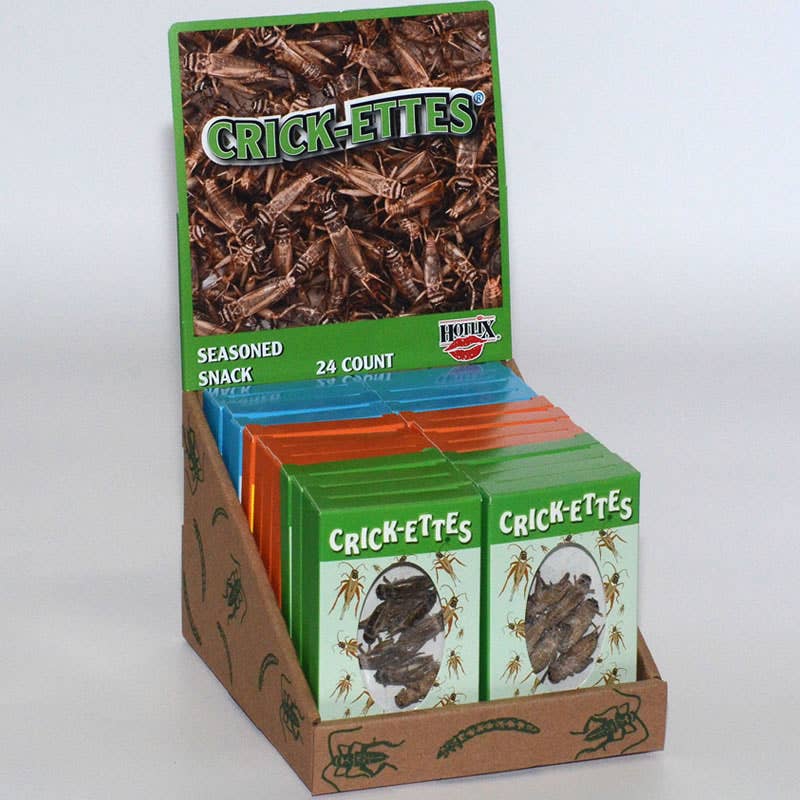 Crick-ettes 24ct Assorted Box — front of pack at Exotic Snaxx Chicago