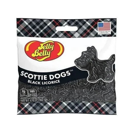 Jelly Belly Black Licorice Scottie Dog 2.75 oz Gluten/Peanut free